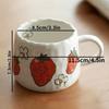 Perfect For Home, Office, Event Gifts And Holiday Gifts Halloween Hand Painted Ceramic Coffee Mug With Strawberry Pattern Design