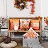 4pcs Fall Thanksgiving Throw Pillow Covers - Rustic Farmhouse Decor with Pumpkin, Floral and Mason Jar Patterns - Polyester, Zipper Closure - Perfect