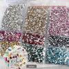 1440pcs Flat-bottom Irregular Nail Rhinestones - Translucent White & Champagne Crystal Nail Art Decorations