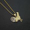 Hip Hop HIPHOP jewelry plated animal chicken zodiac necklace pendant