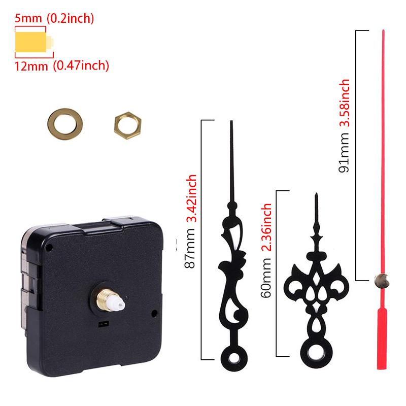 

Часовой механизм Бесшумный кварцевый механизм Машинка Настенные стрелки Указатели Набор Часовой механизм Настольный Длинный вал DIY Часы Запчасти для ремонта