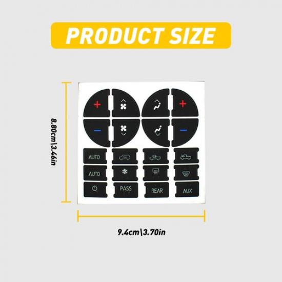 2x AC Dash Button Kit Repair Decal Stickers Replacement For Chevrolet GMC Tahoe