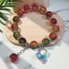 2026 Iridescent Butterfly Bracelet - Colorful 10mm Beads, Color-block Design, Cross-border Gift