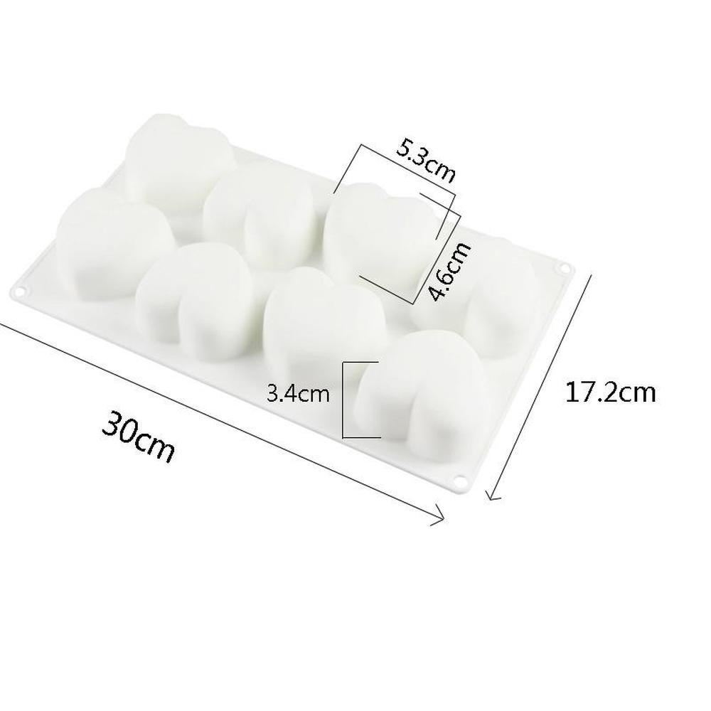 Formy silikonowe foremka do ciasta musowego 8 otworów serca ciasta mus francuski deser formy narzędzia do pieczenia ciasta