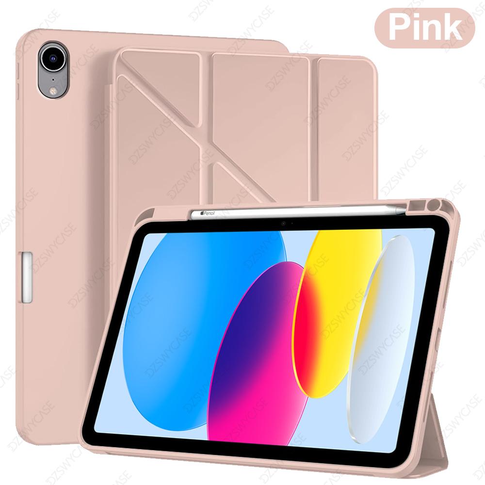 Hülle für iPad 10. Generation 10,9 Zoll, Für iPad 11. Generation A16 11 Hülle, Silikon Schlank Schutzhülle, mit Stifthalter, Y-förmiger Ständer