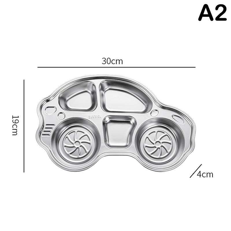 Stainless Steel Plate For Children,Canteen Divided Plate,3Grid,5Grid Dinner Plates,Dinnerware Set, Dinner Tableware