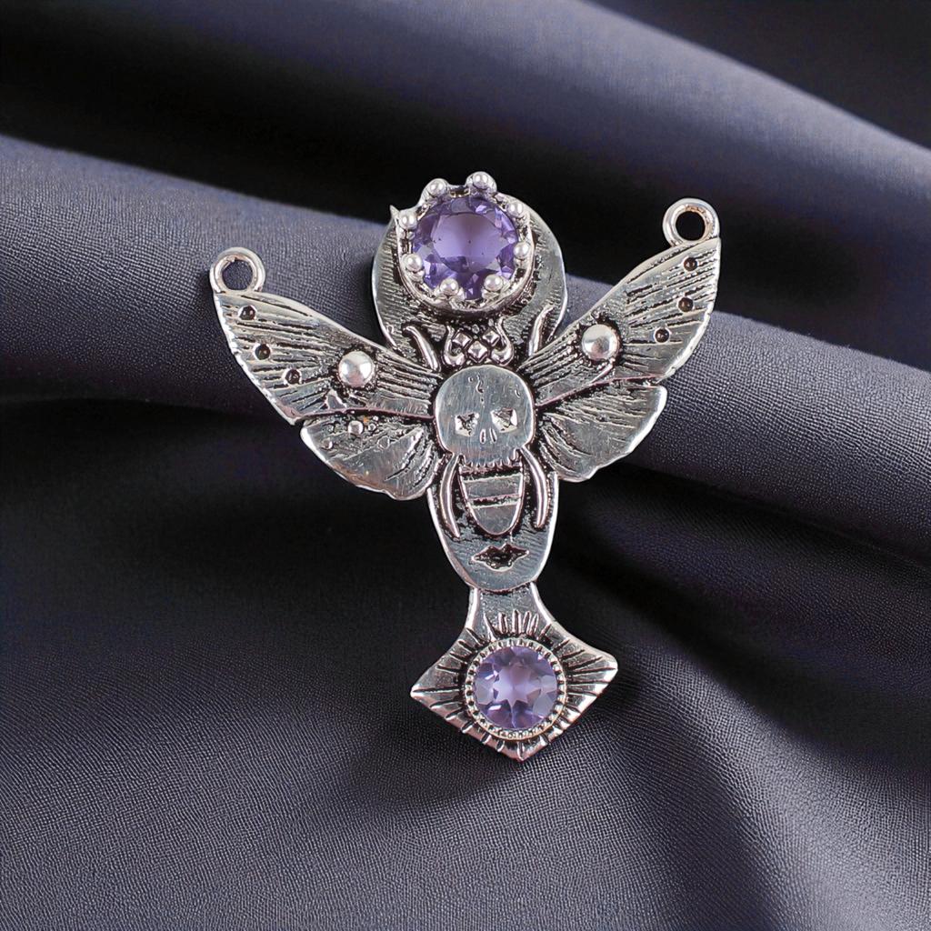 Women Iolite Gemstone 925 Sterling Silver Jewelry Pendant 1.5" For Wedding Gift CP-10-8