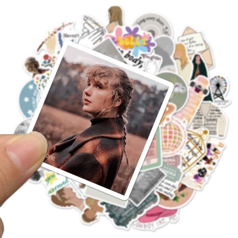 50PCS Taylor Swift Folklore Stickers, Folklore Quote Stickers Pack, Evermore Vinyl Sticker for