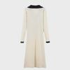 Korean Chic V-Neck Slim Fit Knitted Dress - Spring & Autumn 2025 Collection