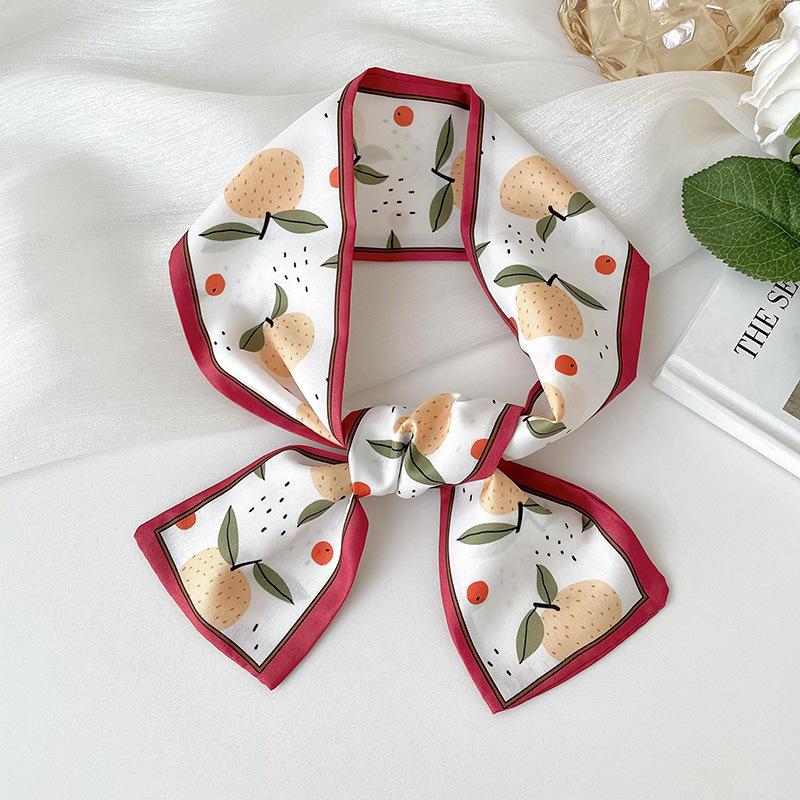 Long silk scarf, high-end new versatile hair tie streamer, atmosphere ribbon, spring and summer decorative scarf, tied bag streamer