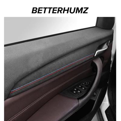 Betterhumz For BMW X1 F48 X2 F39 Car Interior Trim Door Panel Strip 4pc Performance Sticker Made of Alcantara Tuning Accessories