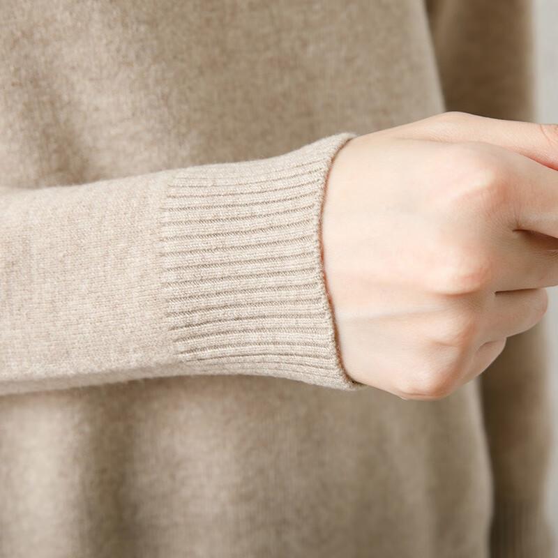 Hengyuanxiang Women's 100% Wool Turtleneck Sweater