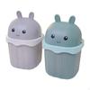 Mini Trash Can, Cute Desktop Wastebasket, With Lid, Office, Kids Room Yellow Rabbit