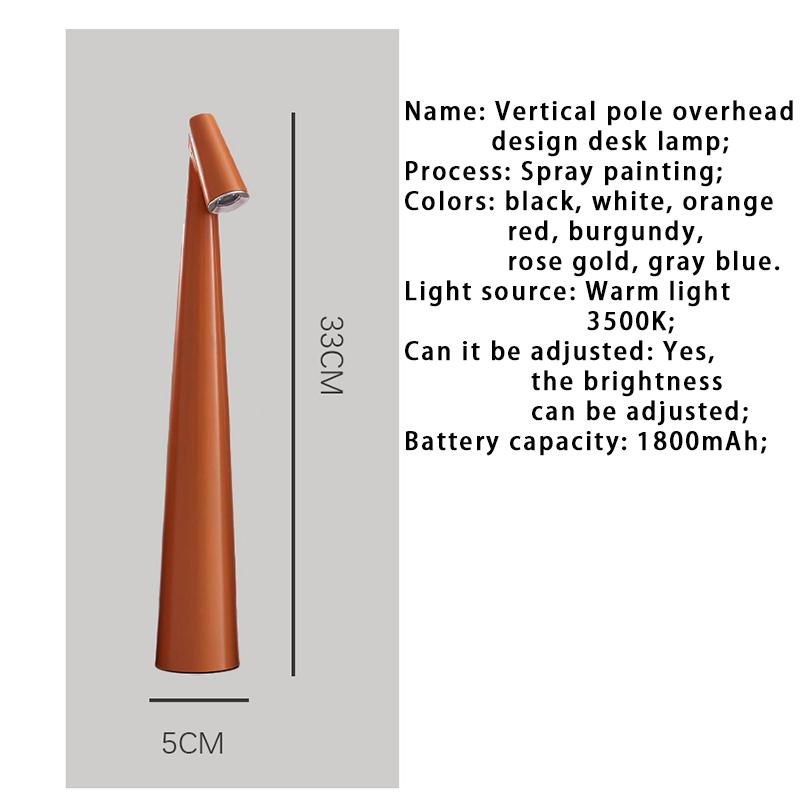 1PC Neue grenzüberschreitende Schreibtischlampe Licht Luxus Hohe Fußatmosphäre Licht Tragbares einfaches Aufladen Dekoratives Touch-Nachtlicht