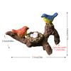 Bird Statue With Branch Adornment Micro Landscape Gift For Mom Realistic Bird Figurine For Balcony Yard Cabinet Garden Indoor