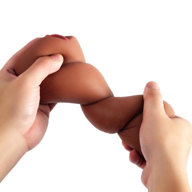 Real Silicone Vaginal Big Ass Half Body Sex Dolls Male Masturbation Cup Anus Dual Channel Realistic Pussy Sex Toys