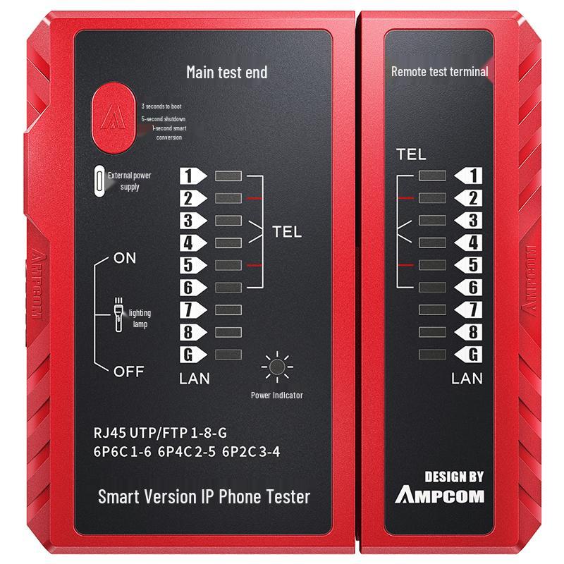 AMPCOM Smart RJ45/RJ11 Network Cable Tester with PoE