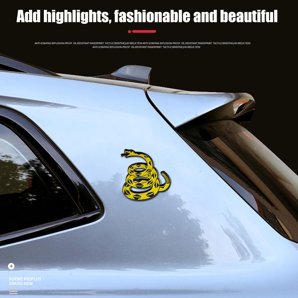 1Pc 3D Snake Badge Decal Dont Tread on Me Metal Car Sticker Gadsden Flag Auto Emblem for Automotive Truck SUV Motorcycle