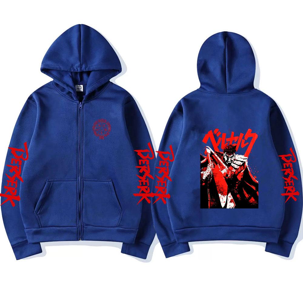 Autumn and Winter Zipper Jacket Anime Zipper Hoodie Street Wear Men's and Women's Sportswear Harajuku Clothing