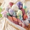 Hand-Dyed Variegated Gradient Wool Yarn for DIY Knitting: Sweaters, Scarves, and Shawls with Mohair
