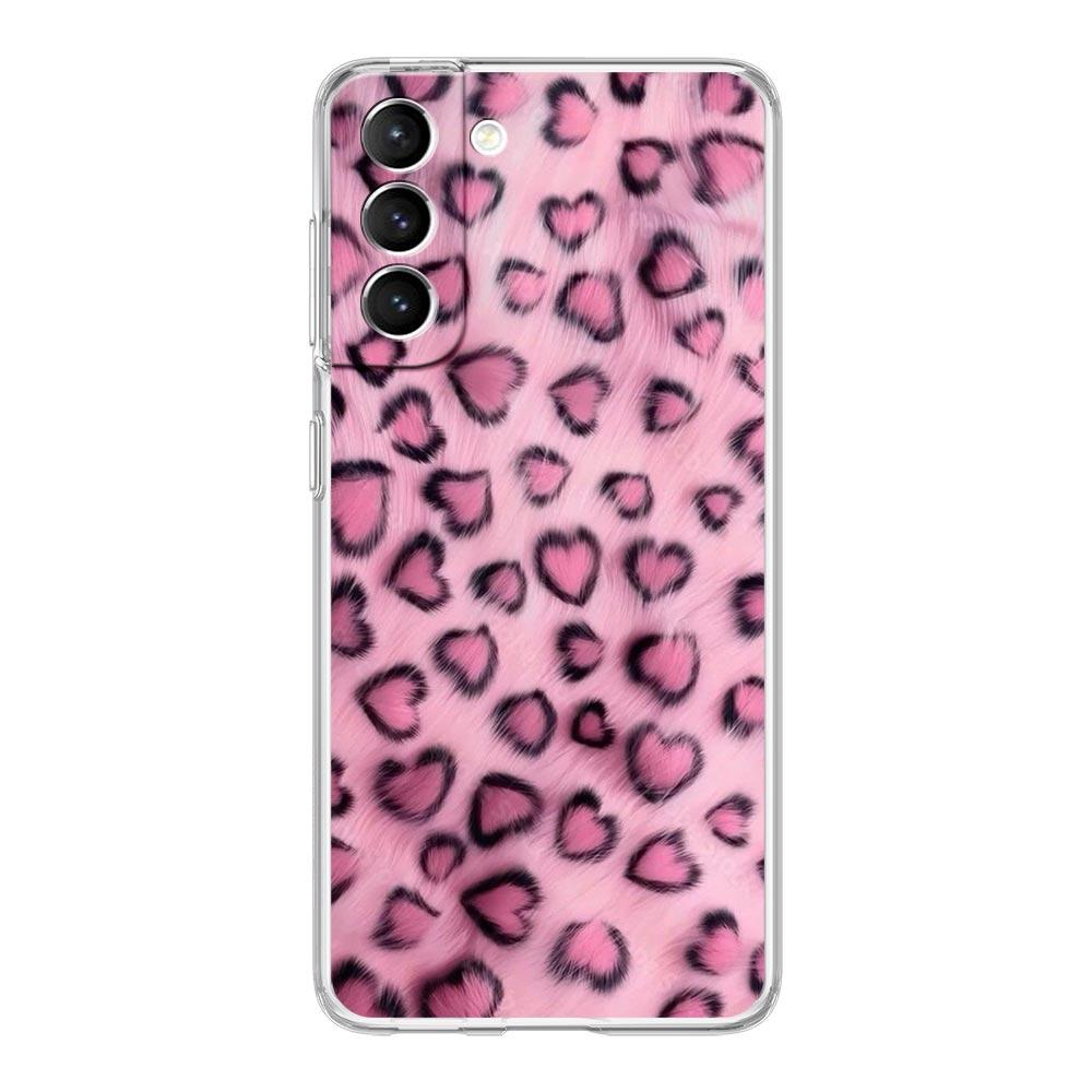 Phone Case For Samsung Galaxy S25 Edge S24 S23 FE S22 Ultra S20 S21 5G S10 Plus S10E Clear Cover Fashion Tiger Leopard Print
