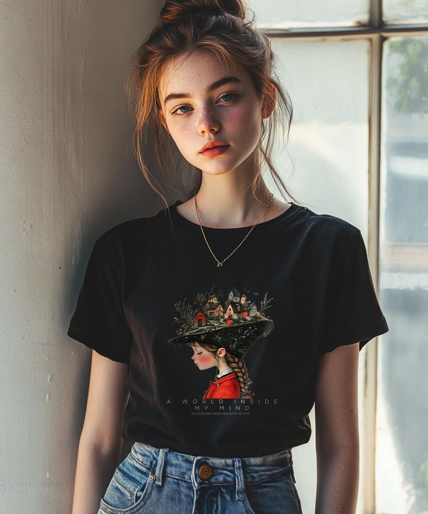 ONEHUNDREDPERCENT FOR WOMAN Ohpxgoodd Mind Woman Basic Short Sleeve T-Shirt