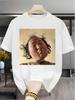 Funny Face Print Shirts Quirky Suitable For Seasons Casual Streetwear Round Neck Tees Machine Washable Regular Fit
