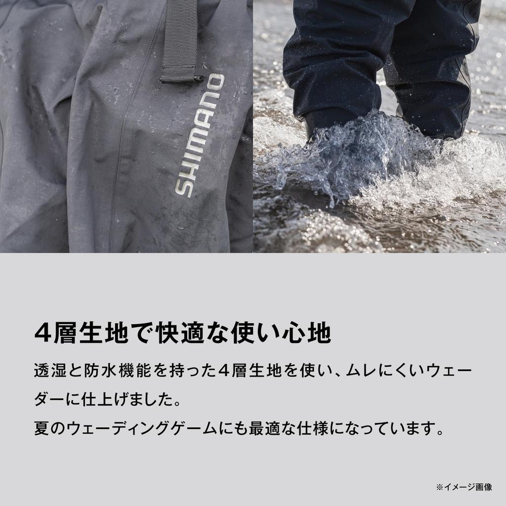 DS4 Chest Radial XL [Shimano] Waders, High, Sole, FF-042X, Charcoal,