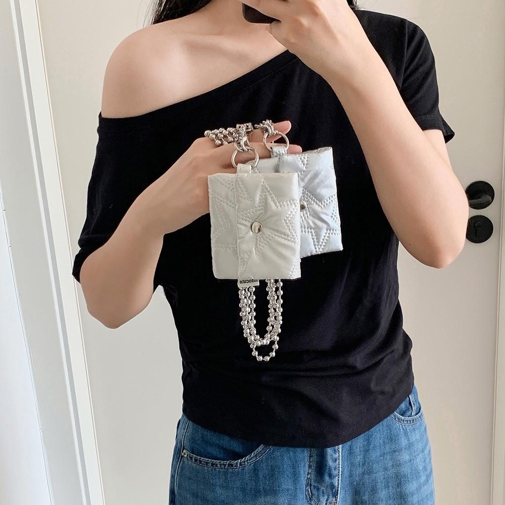 Lightweight Data Cable Organizer with Chain Mini Earphone Pouch Portable Headphone Storage Bag