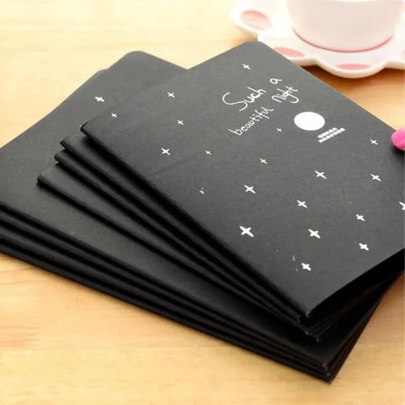 1pc Of Black Paper Pure Black Blank Inner Pages Black Cardboard Painting DIY Creative Graffiti Notebook School Office Supplices