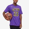 Nike LeBron Basketball Sports Short Sleeve T-Shirt Men Tops Purple AO0895-551