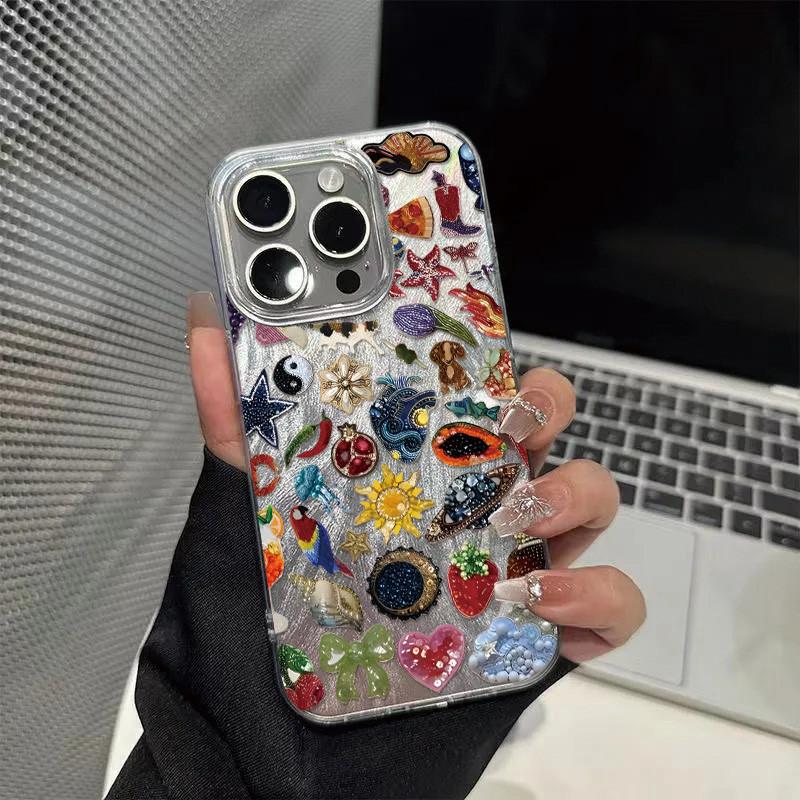 Модный Чехол для iPhone с Блестками и Алмазами, Много Стилей, Для iPhone 16 15 14 13 12 11 Pro Max XR XS Max 7 8 Plus Mini, INS, Прозрачный Чехол iPhone 7 8