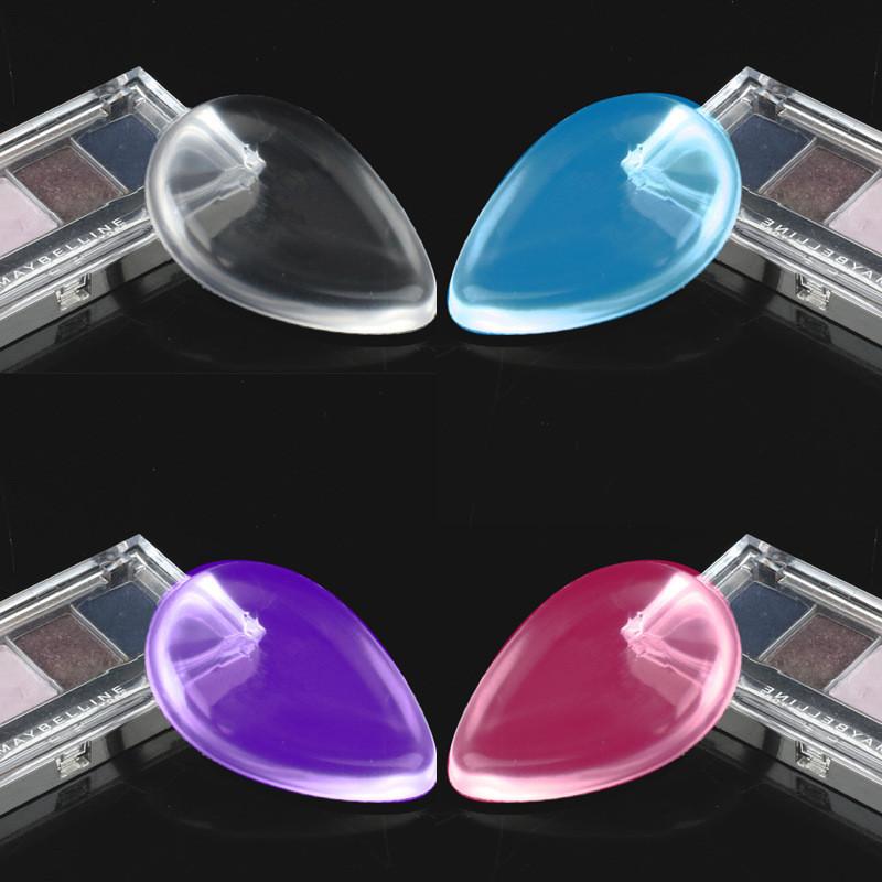 Premium Jelly Silicone Powder Puff Kit Soft Resilient Leaf Waterdrop Shape Easy To Wash
