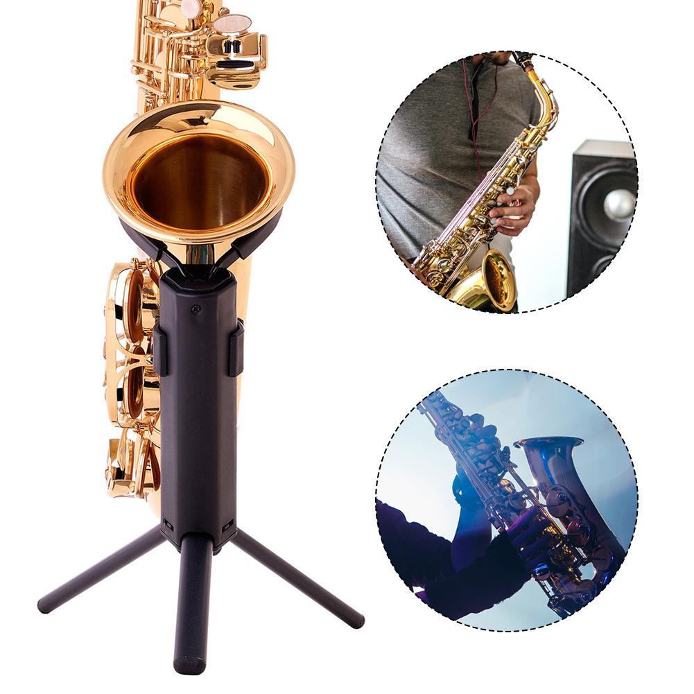 Foldable Alto Saxophone Stand Adjustable Saxophone Tripod Holder Anti-Slip Triangle Base Design Woodwind Protection Accessories