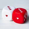 1/2/4Pcs Heart-Shaped Dice Round Corner Acrylic Dice For Bar Party Family Games Board Game Accessories
