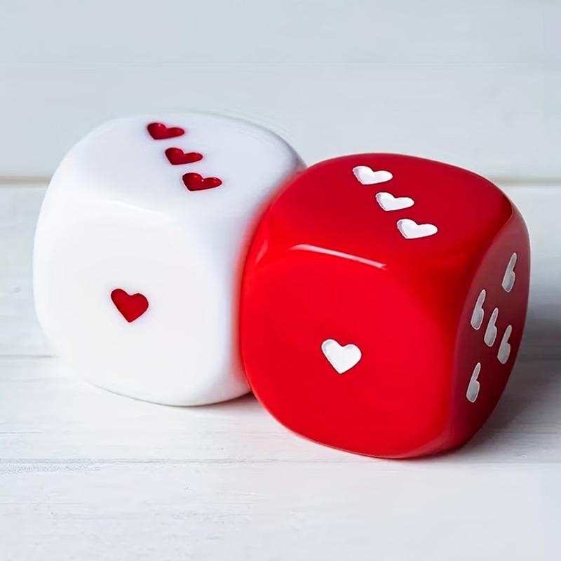 1/2/4Pcs Heart-Shaped Dice Round Corner Acrylic Dice For Bar Party Family Games Board Game Accessories