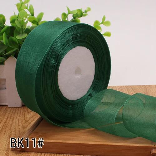(50yards/roll) 12/15/20/25/40mm Organza Ribbon Gift Wrapping Decoration Christmas Silk Ribbons for Wedding DIY Craft Handmade