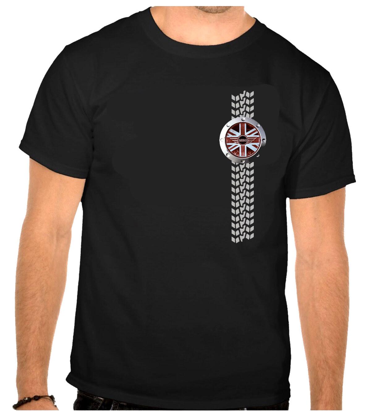 Mini Cooper Logo Car Black T-shirt 763 S
