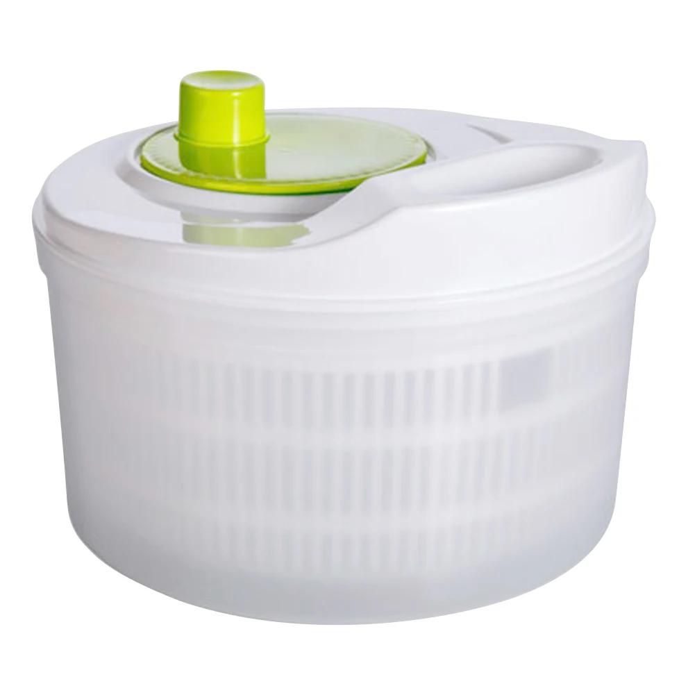 

3L Large Salad Spinner Quick Easy Multi-Use Lettuce Dryer Kitchen Vegetable Dryer Drainer Strainer for Home Kitchen Colanders белый