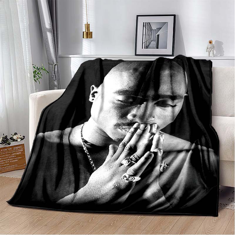 Rapper Eminem Tupac 2pac Hip-Hop Musica Rap God Coperta, Morbida Coperta Plaid per Casa Camera da Letto Letto Divano Picnic Viaggio Copertura Regalo