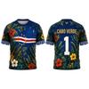 Cape Verde Flag Landscape Print Jersey Men's Quick-drying And Breathable Sports Soccer T-shirt Unisex Street Casual Top