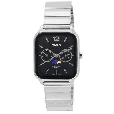 Refurbished Casio Standard Analog Moon Phase Black Dial Quartz MTP-M305D-1A Men's Watch