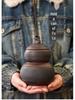 Large Retro Jianshui Purple Clay Gourd Jar for Pu'er and Green Tea Storage