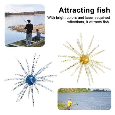 1/2 Bucăți 9CM/2.8G 11CM/8.7G Momeală Moale Arici de Mare cu Fuste de Înot TPE Plutitoare Momeală Artificială Pescuit Apă Sărată Apă Dulce Bass Păstrăv Șrapăn