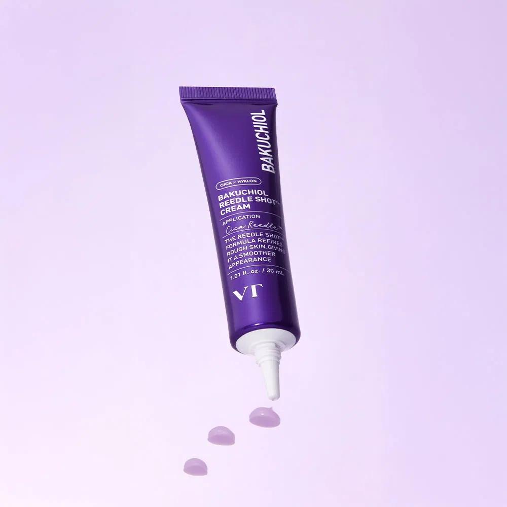 VT Cosmetics Bakuchiol Reedle Shot Cream 30ml Bakuchiol Salicylat Cica Reedle Peptid Hyaluronsäure Straffende Porenpflegecreme