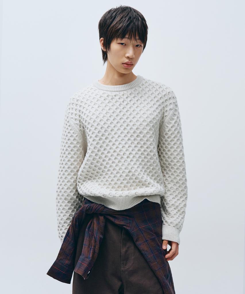 INTEMPOMOOD Croffle Round Neck Knit_Ivory