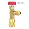 R410/R22 Safety Valve Sealed Brass 1/4 5/16 Inch Air Conditioning Charging Hose Valve Adapter Refrigeration Tool Air Conditioner