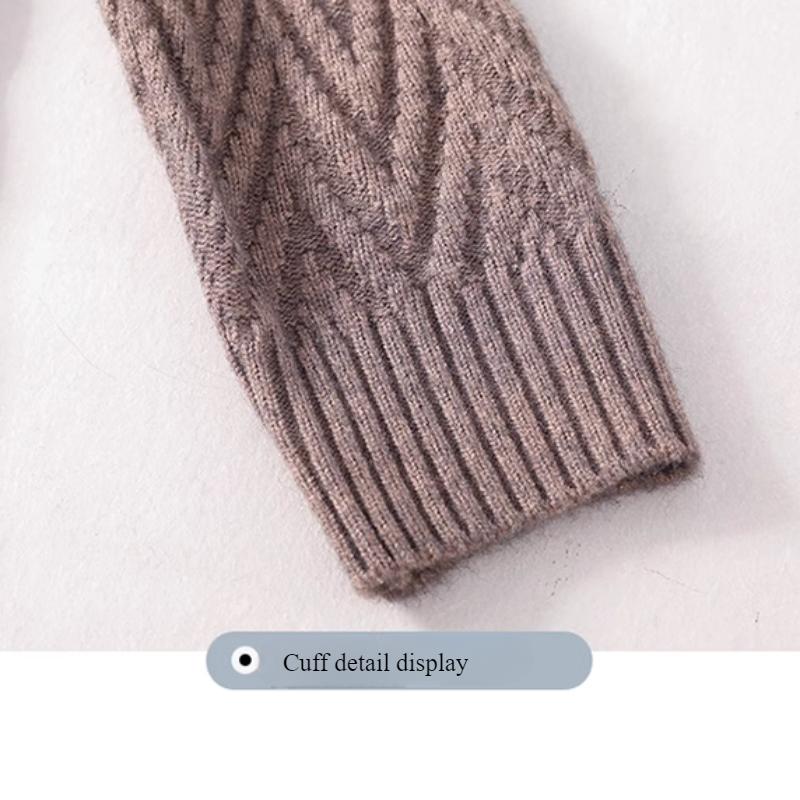 Ženy Dlouhý Zahuštěný Svetr Podzim Zima Volný Střední a starší Polovysoký výstřih Vycpaný spodní díl Matka Módní košile Topy