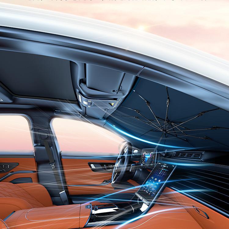 Car Sunshade: 2025 Folding Nano Ice Crystal Umbrella for Windshield Heat Insulation