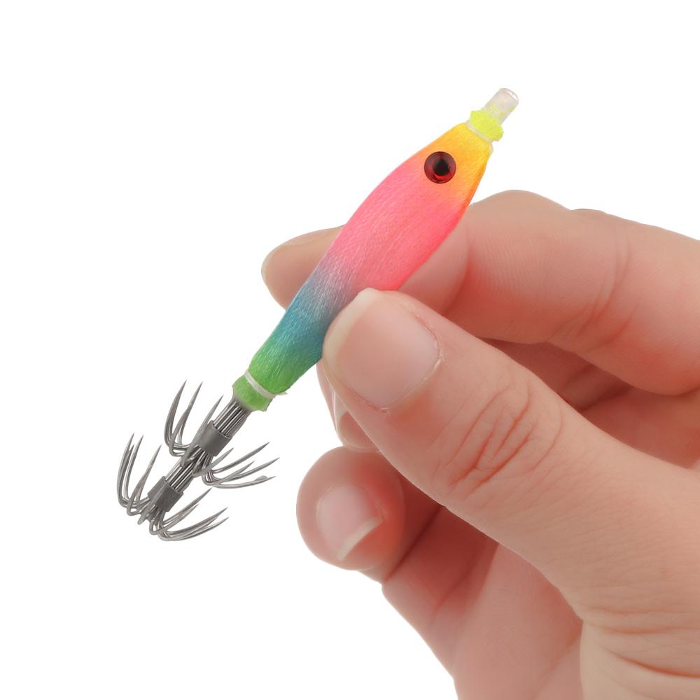 2Pcs Tube Blowing Luminous UV Blowing Tube Octopus Jig Hook Shrimp Bait Bazooka Squid Hook Cloth Roll Sea Fishing Explosion Hook
